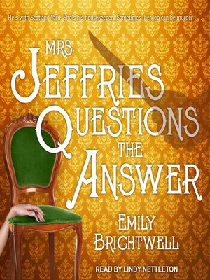 cover image of Mrs. Jeffries Questions the Answer